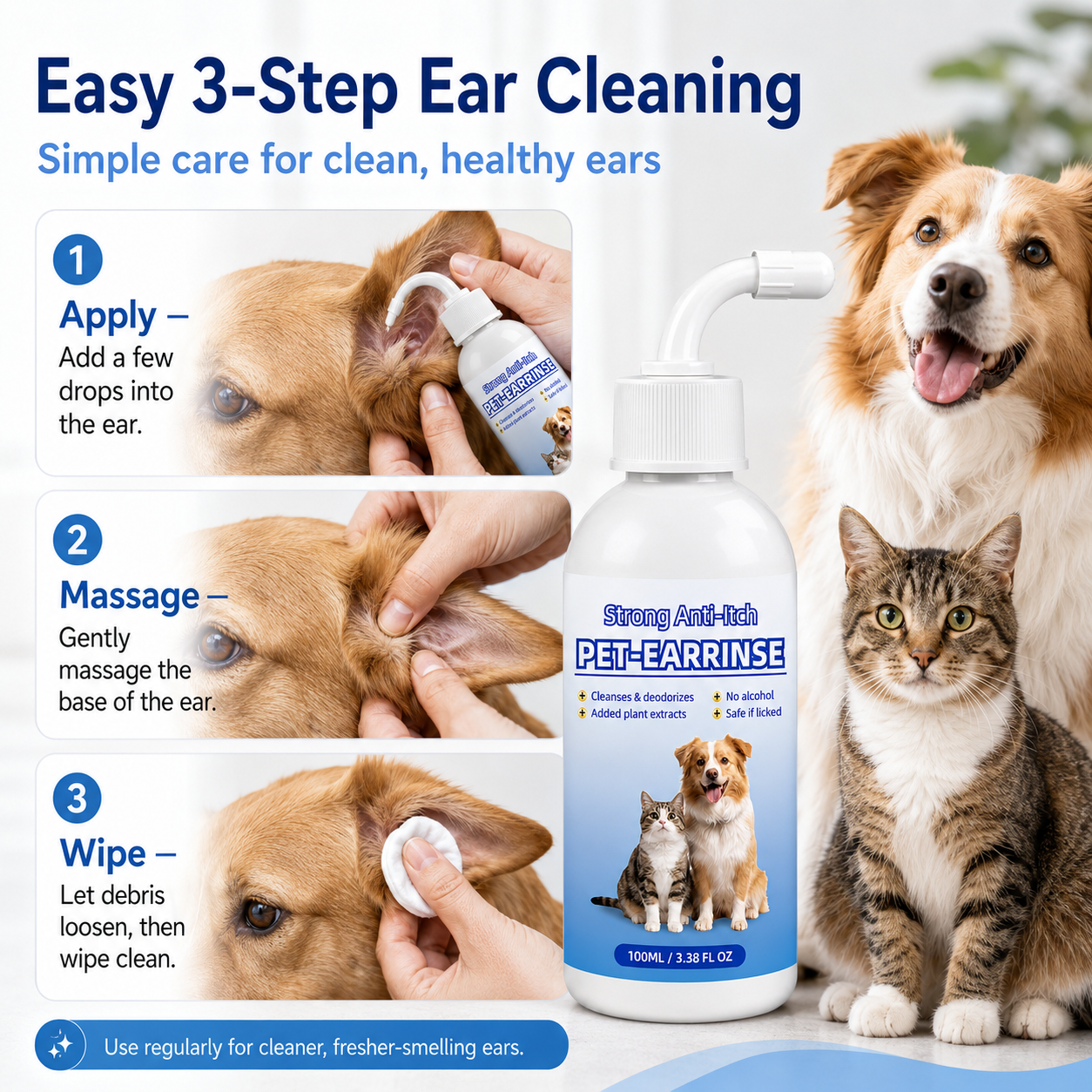 Auriviemed™-Pet Ear Rinse